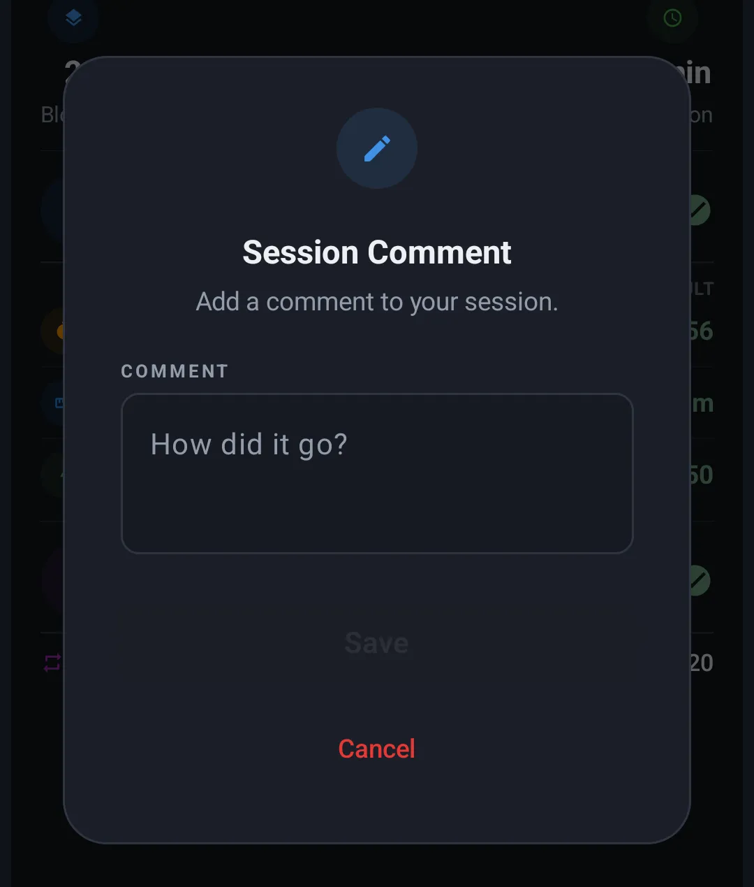 Add comment window