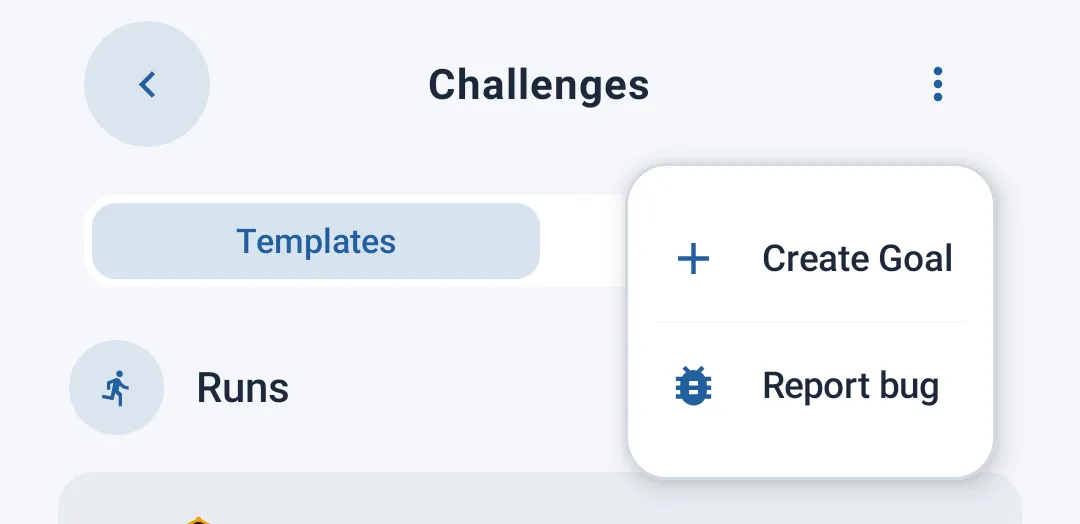 Add goal button