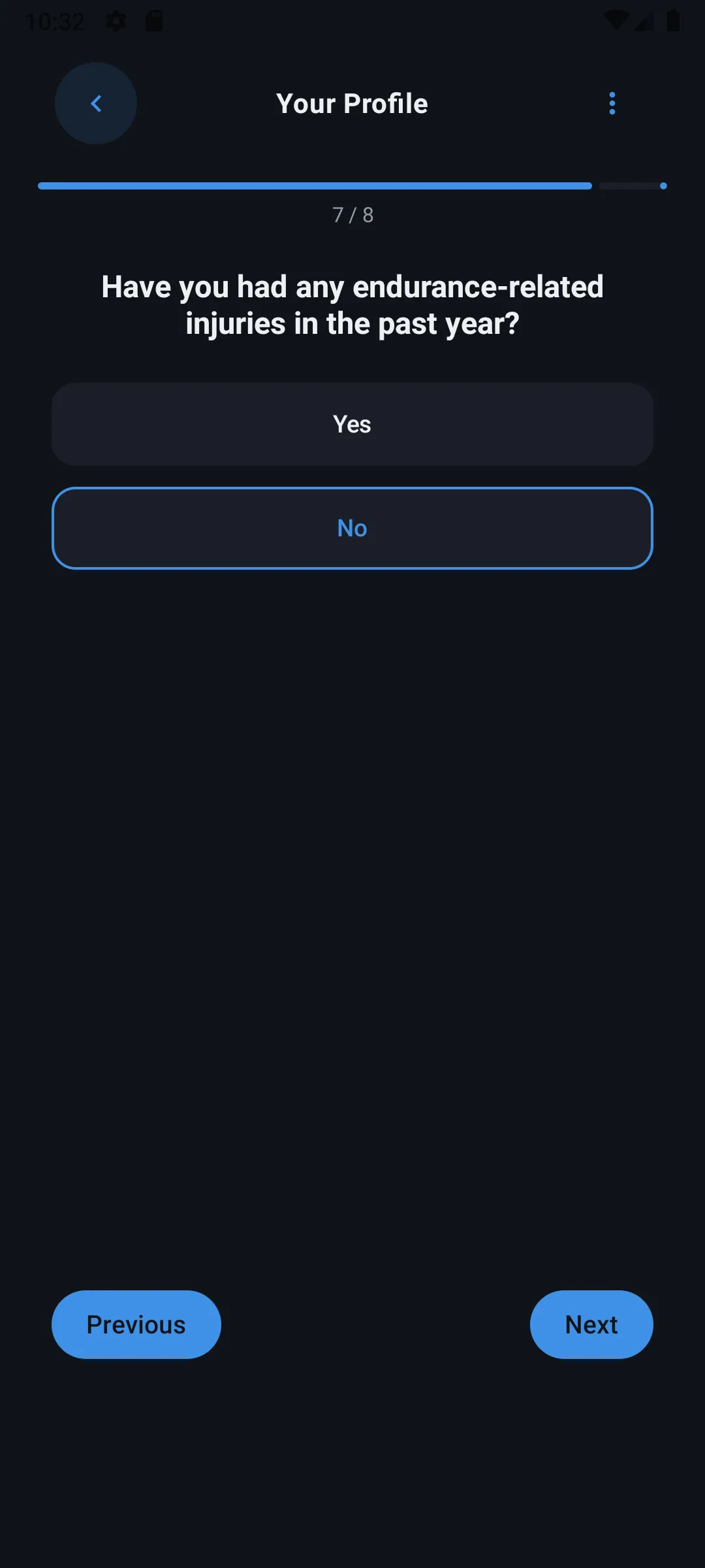 Finish button / plan generation