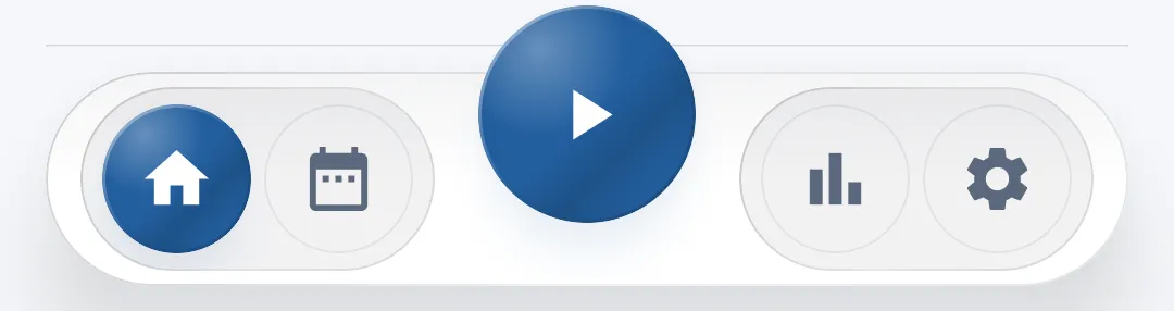 Navigation bar with an active tab