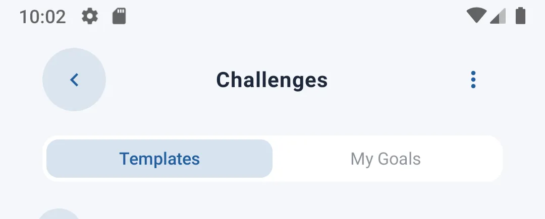Template / My Challenge tab selector