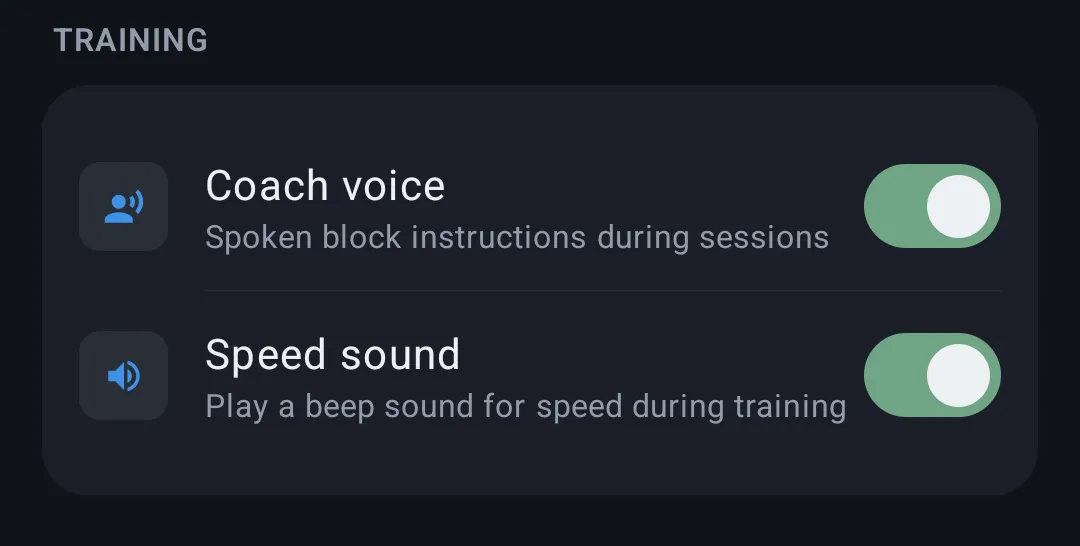 Training section
